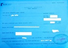 Bank deposit slip 